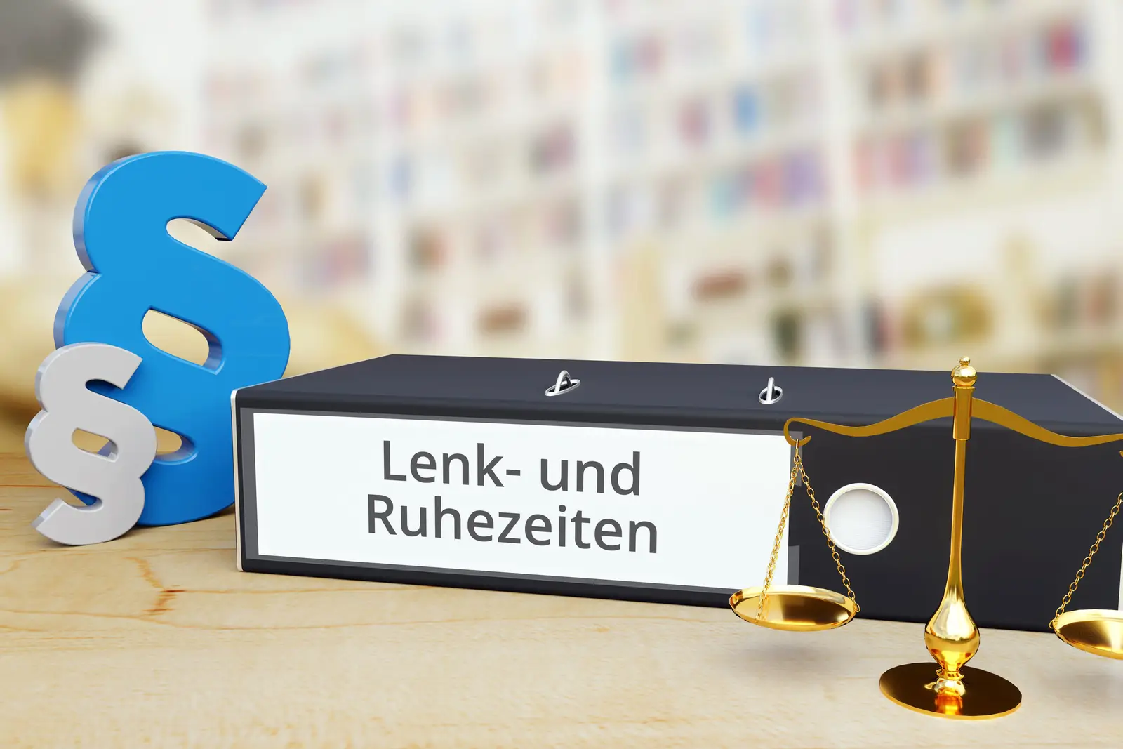 Ordner mit der Aufschrift Lenk- und Ruhezeiten